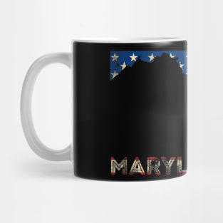 Maryland USA Flag State Map July 4th Patriotic Mug